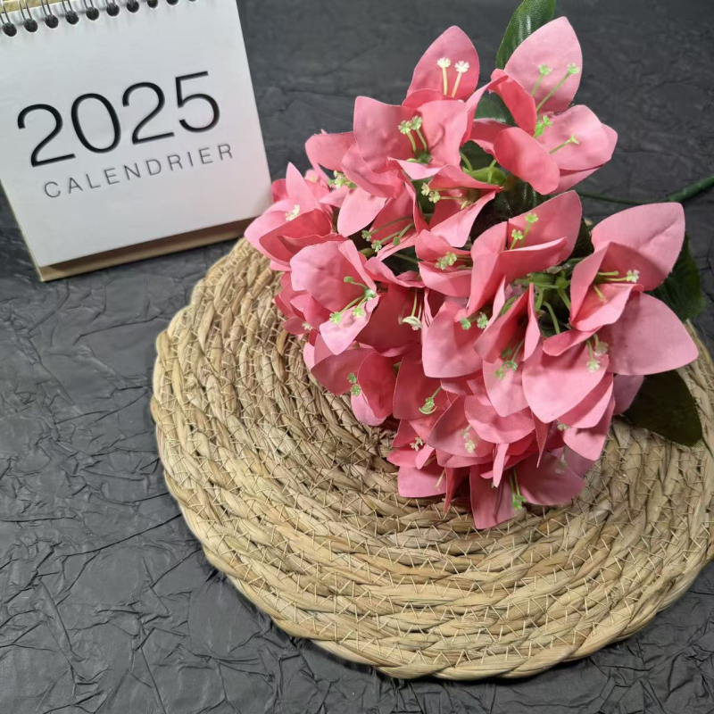 Umjetni buket bougainvillea, Qianduo svilenkasta tkanina, ručna izrada, za vjenčanja, rekviziti za fotografiju