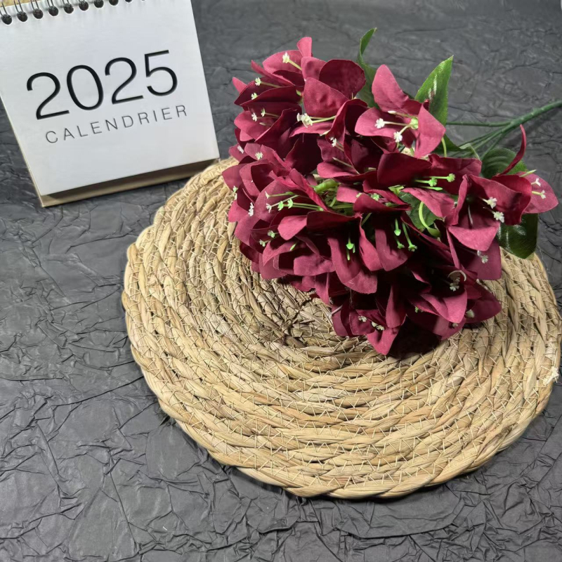 Umjetni buket bougainvillea, Qianduo svilenkasta tkanina, ručna izrada, za vjenčanja, rekviziti za fotografiju