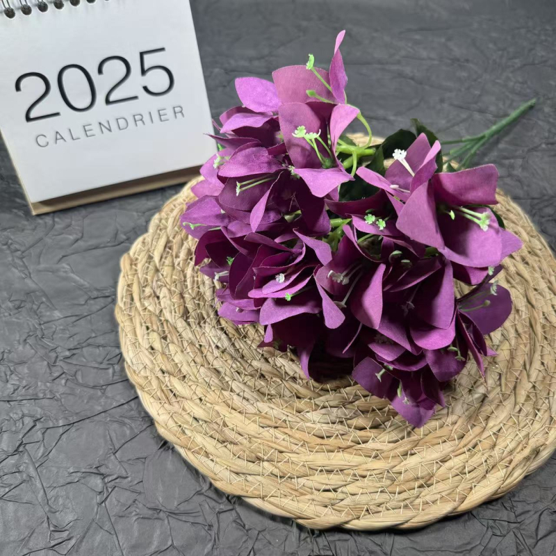 Umjetni buket bougainvillea, Qianduo svilenkasta tkanina, ručna izrada, za vjenčanja, rekviziti za fotografiju