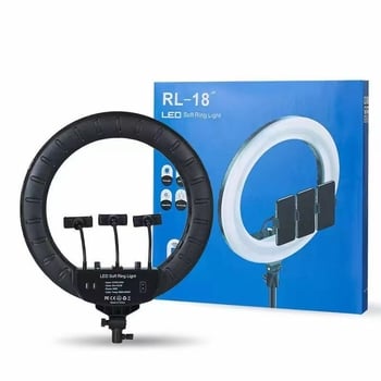 Lumină LED în formă de inel pentru fotografie și streaming live — 10-50W, 6500K ±300K, 110-220V, montaj vertical