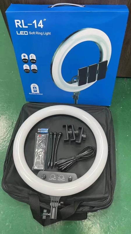 Lumină LED în formă de inel pentru fotografie și streaming live — 10-50W, 6500K ±300K, 110-220V, montaj vertical