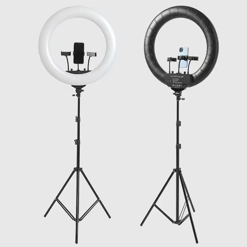 Lumină LED în formă de inel pentru fotografie și streaming live — 10-50W, 6500K ±300K, 110-220V, montaj vertical