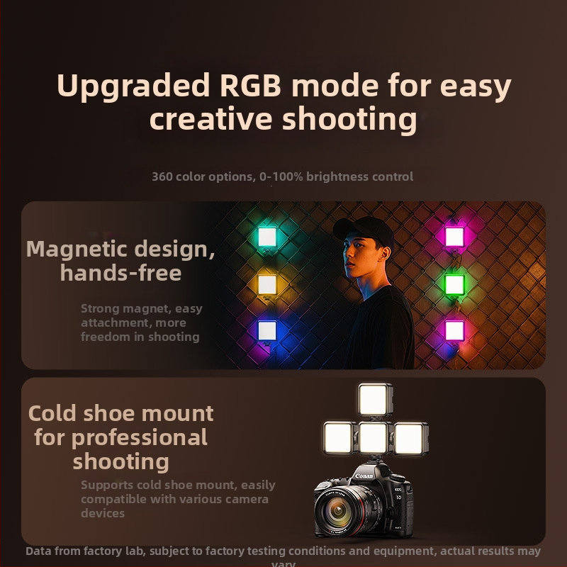 LED osvetlenie doplňujúce pre livestream a fotografovanie – kompaktné klip-on stolné svetlo, model BM-BD33, 5W, 3.7V, výdrž batérie až 2 h pri plnom jase a až 10 h pri minimálnom jase