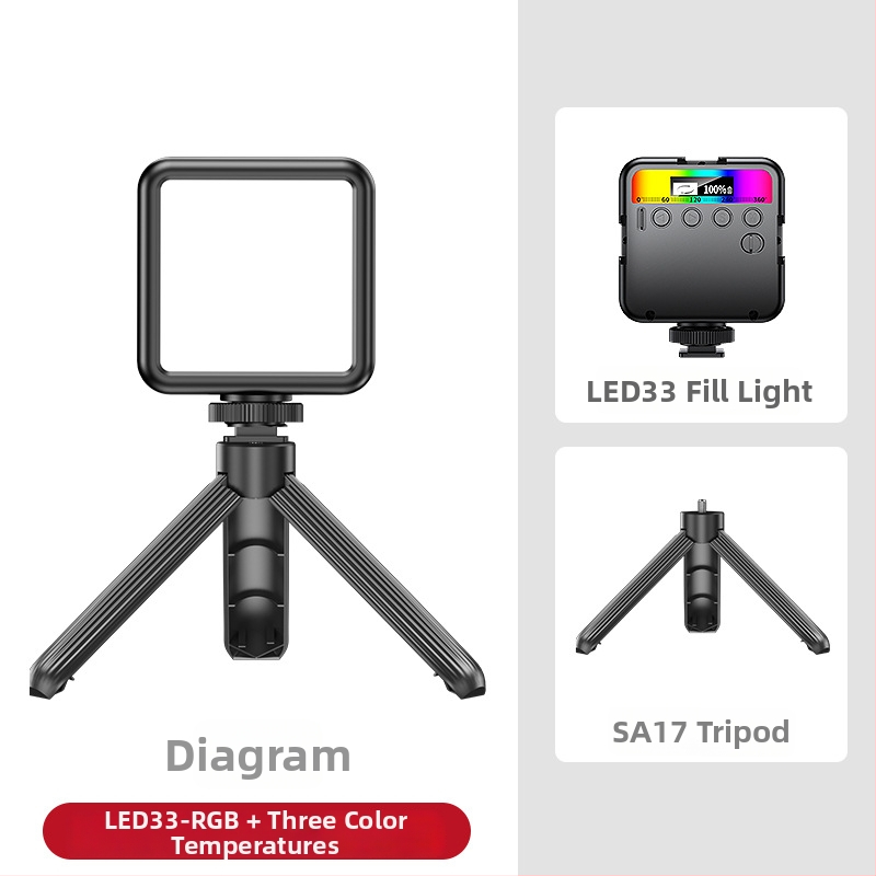 LED osvetlenie doplňujúce pre livestream a fotografovanie – kompaktné klip-on stolné svetlo, model BM-BD33, 5W, 3.7V, výdrž batérie až 2 h pri plnom jase a až 10 h pri minimálnom jase