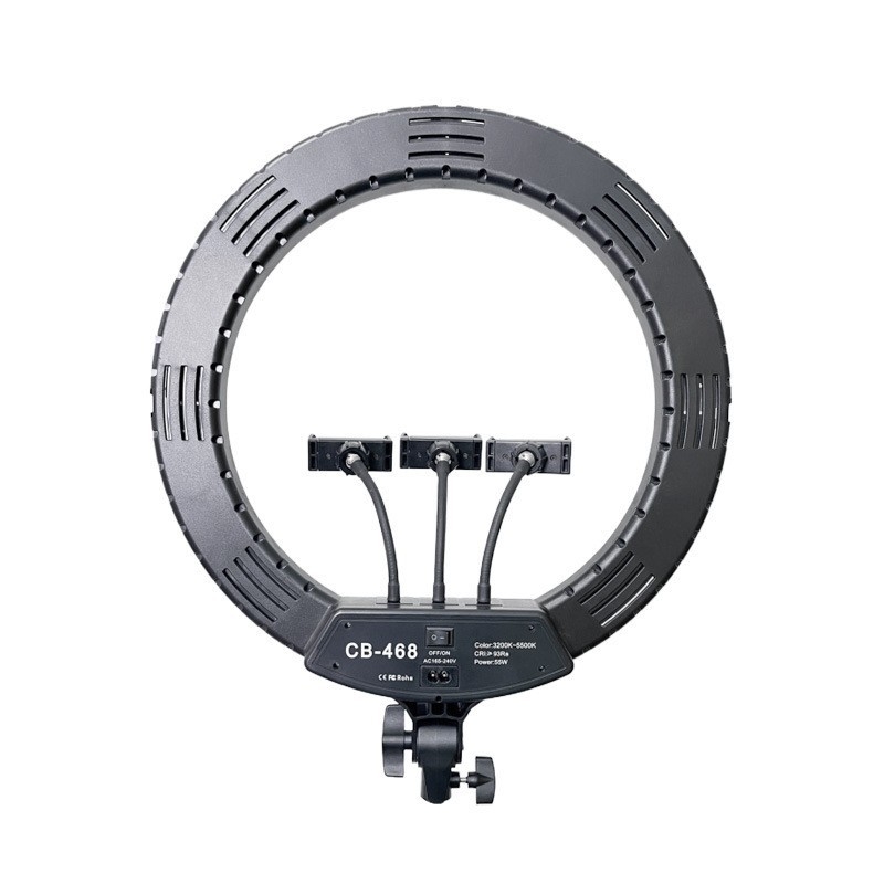 Ρινγκ φως για ζωντανές μεταδόσεις με φωτισμό προσώπου, φορητή βάση με τρεις θέσεις, 37W, 12V