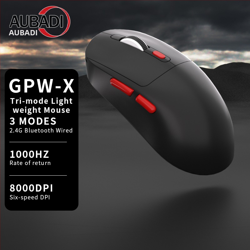 Optický myš s 8000 DPI (nastaviteľné na 6 úrovní), 7 tlačidiel, USB rozhranie, hmotnosť 63,5 g