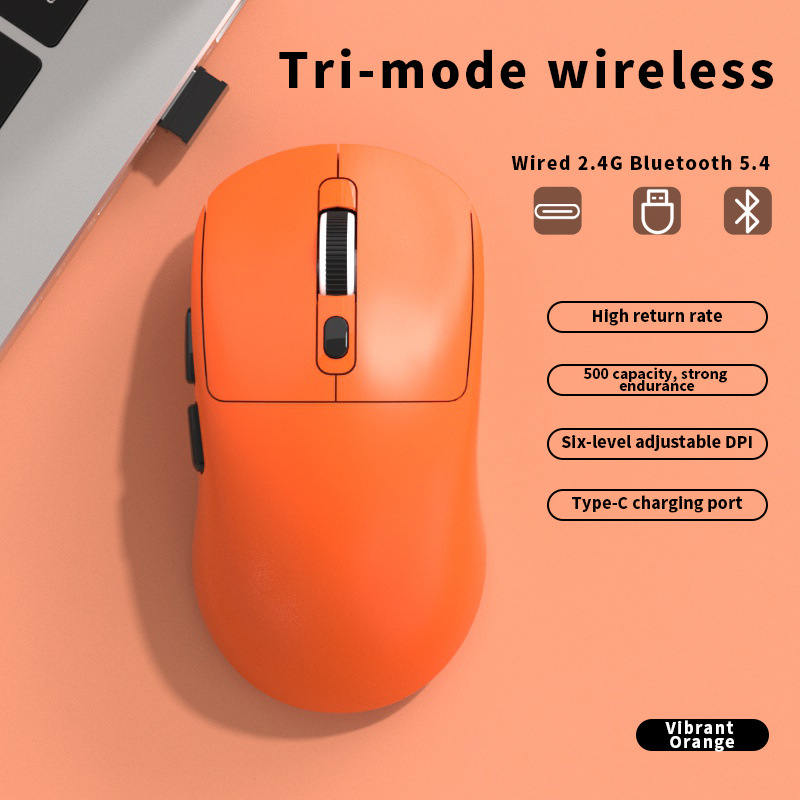 Οπτικό ποντίκι με 8000 DPI (ρυθμιζόμενα σε 6 επίπεδα), 7 κουμπιά, USB διεπαφή, βάρος 63,5 g.