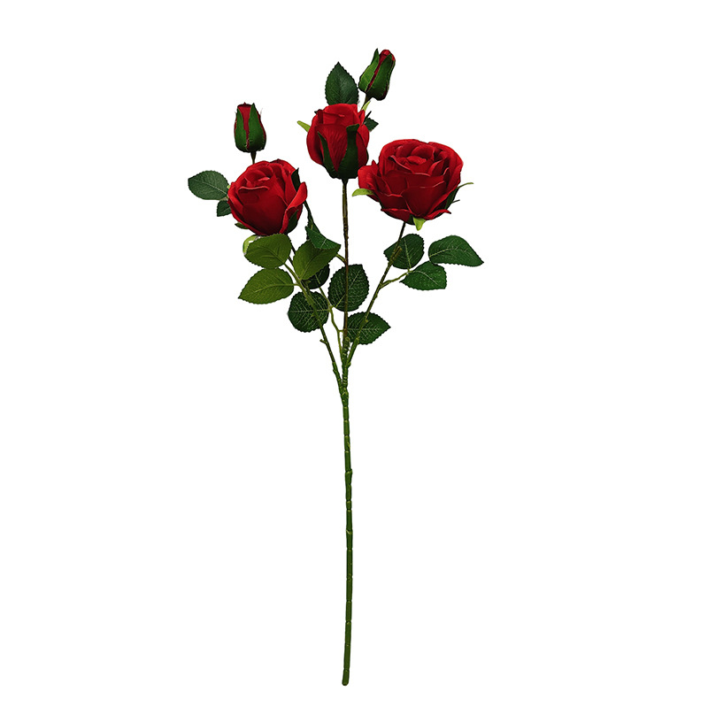 Ruiqing Flower Art svila ruža – jednostavna grana, umjetni cvijet za kućnu dekoraciju
