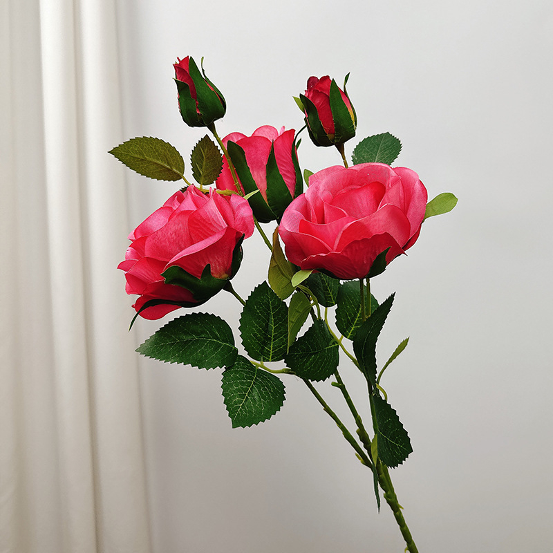 Ruiqing Flower Art svila ruža – jednostavna grana, umjetni cvijet za kućnu dekoraciju