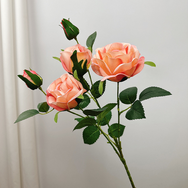 Ruiqing Flower Art svila ruža – jednostavna grana, umjetni cvijet za kućnu dekoraciju