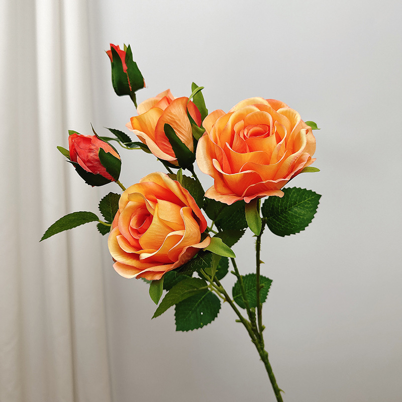 Ruiqing Flower Art svila ruža – jednostavna grana, umjetni cvijet za kućnu dekoraciju