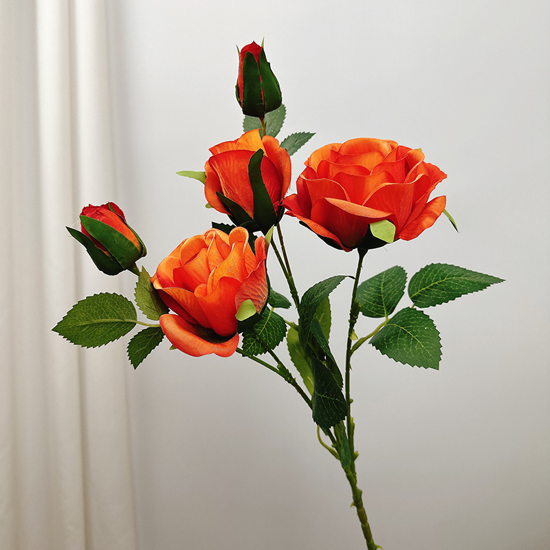 Ruiqing Flower Art svila ruža – jednostavna grana, umjetni cvijet za kućnu dekoraciju