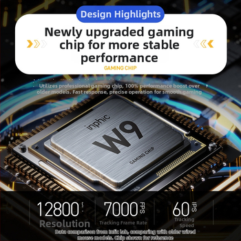 Проводна механична гейминг мишка W9 с макро програмиране, 7 клавиши, USB, фотоелектричен сензор