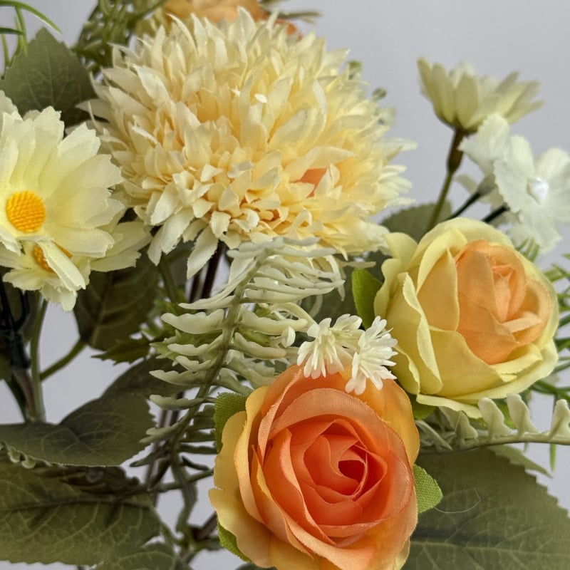 Τεχνητό λουλούδι Hydrangea & Daisy - Μονή βλαστός, Υλικά: Πλαστικό και Μεταξωτό, Τεχνουργία: Ανάγλυφο, Χύτευση με έγχυση, Για γάμους και διακόσμηση