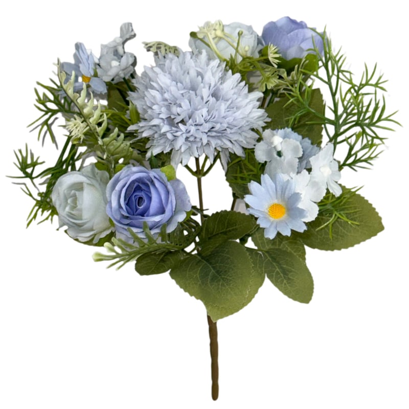 Τεχνητό λουλούδι Hydrangea & Daisy - Μονή βλαστός, Υλικά: Πλαστικό και Μεταξωτό, Τεχνουργία: Ανάγλυφο, Χύτευση με έγχυση, Για γάμους και διακόσμηση