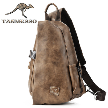 Muška torba za prsa, višenamjenska, crossbody stil, s PU podlogom, pogodna za poslovna putovanja