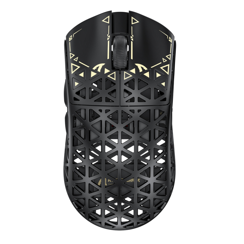 Attack Shark R5Ultra ανθρακονήματι ασύρματο gaming ποντίκι, τρία-mode συνδεσιμότητα USB/2.4G/Bluetooth (PAW3950 αισθητήρας • 42000 DPI • 6 πλήκτρα • εμβέλεια 10 m • βάρος 43 g)