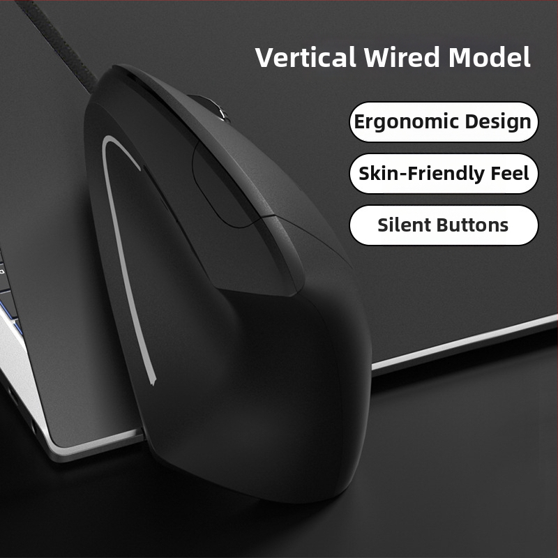 Vertikálna bezdrôtová dobíjacia optická myš, 2,4 GHz, 1600dpi, 6 tlačidiel, USB rozhranie (Model G7043)