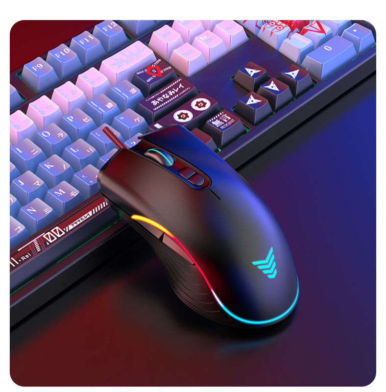 Vezetékes gaming egér makroprogramozással és recoil-vezérléssel (12800 DPI, 7 gomb, USB, 1,6 m kábel)