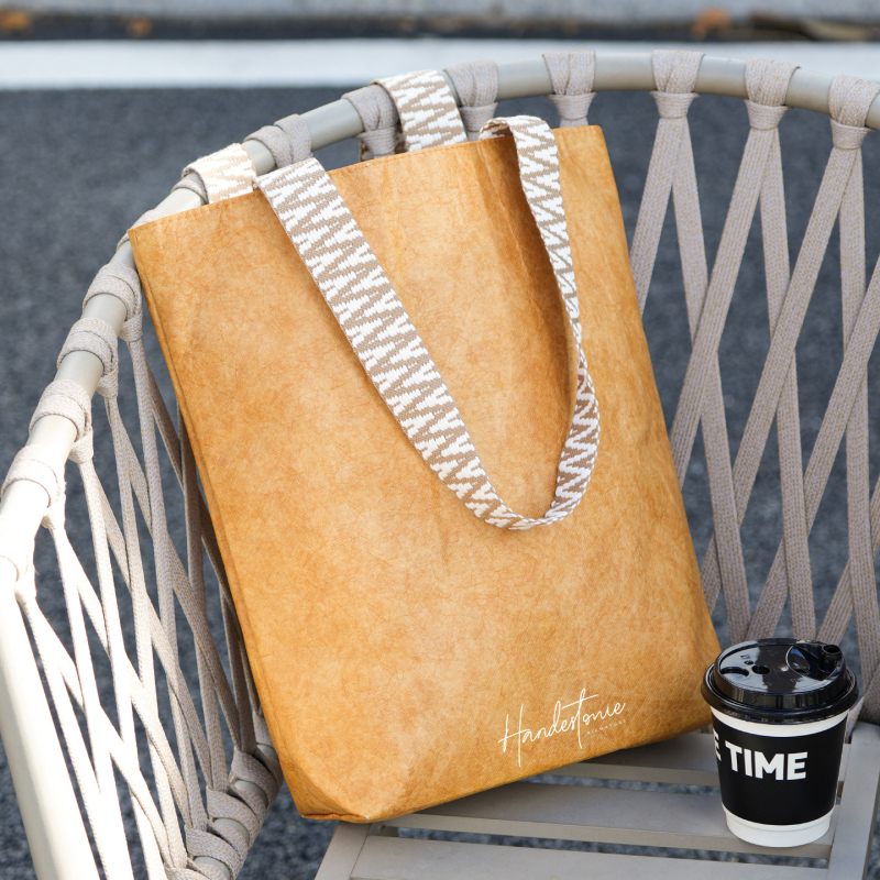 Sac de hârtie Dupont, geantă de umăr cu bază pătrată, imprimare digitală, imprimare a logo-ului, ambalaj universal