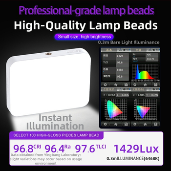 LED RGB vreckové svetlo pre telefón – magnetický klip, 8W, 5V/9V, nastaviteľná farebná teplota 2500K-9900K