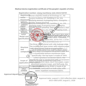 Гинекологична стерилна подложка за грижа, чист памук, дишаща, дневно и нощно използване, Morning Industry, медицински клас