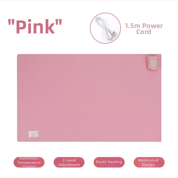 Cloud Leaves melegíthető íróasztal párna, dugaszolható tápellátás, 65W, letisztult stílus, egérpad