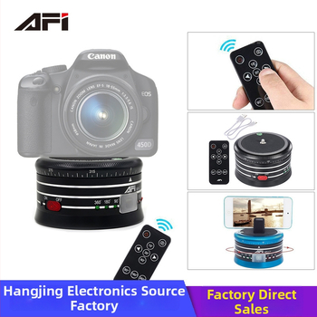 AFI gimbal 360° pan/tilt pentru telefoane, GoPro, DSLR și mirrorless — construcție din metal, rotație 360° orizontală și verticală, viteză 15–60 puncte pe cerc, 1 kg