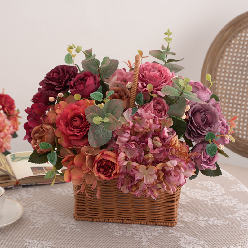 Τεχνητό μπουκέτο από μεταξένια λουλούδια – Hydrangea ποικιλία; Υλικό: μεταξένια λουλούδια; Κατασκευή: Άλλο; Σκοπός: Άλλο; Κωδικός: 19147864120