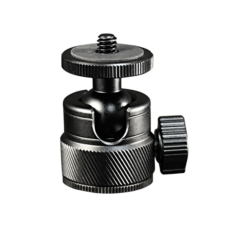 Vndefo kamera tripod gömbös gimbállal, alumíniumötvözetből, 360° vízszintes és függőleges forgás, 55 g tömeg, kompatibil mikro-kamera/SLR/DV/telefonklip