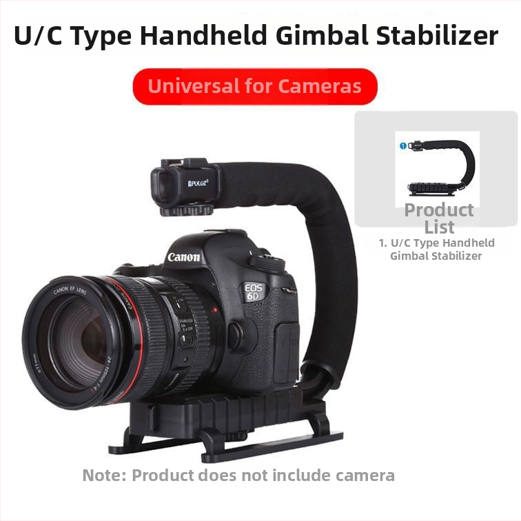 Yancai ručný stabilizátor kamery s U-tvarnou vyrovnávacou oporou a L držiakom pre DSLR fotografie, C-týpu anti-šok