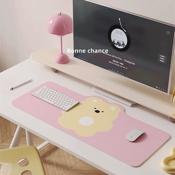 Μικρή δερμάτινη επιφάνεια για ποντίκι, απορροφητικό δέρμα, UV εκτύπωση, λογότυπο περιλαμβάνεται