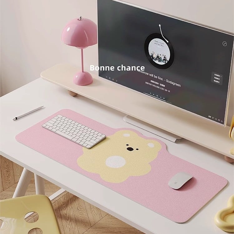 Μικρή δερμάτινη επιφάνεια για ποντίκι, απορροφητικό δέρμα, UV εκτύπωση, λογότυπο περιλαμβάνεται