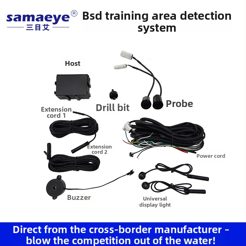 Ultraskaņas automašīnas reversā radara ar 4 sensoriem, skaņas signāls un aklās zonas uzraudzība, 12V barošana, detekcijas diapazons 0,3–2,5 m, displejs pusmēness formā vai krāsains