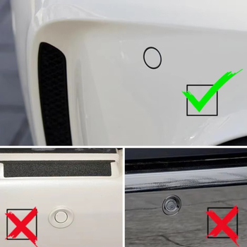 Aizmugurēji montējams auto atpakaļgaitas radara sistēma ar LCD displeju, 4 sensori, 12V barošana, skaņas signāls, uztveres diapazons 0,3–2,3 m