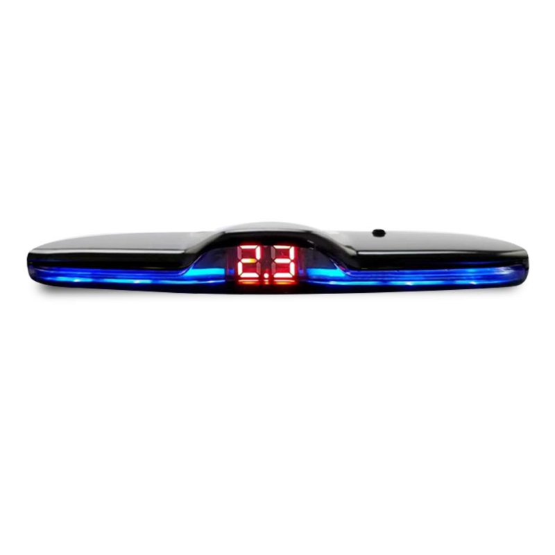 Aizmugurēji montējams auto atpakaļgaitas radara sistēma ar LCD displeju, 4 sensori, 12V barošana, skaņas signāls, uztveres diapazons 0,3–2,3 m