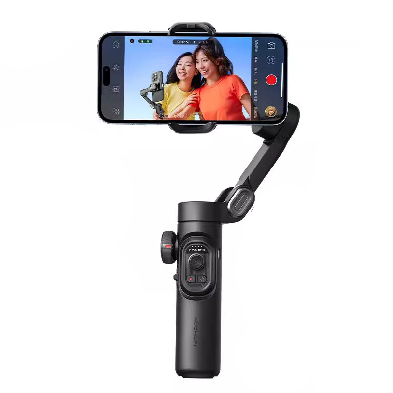 Gimbal pre mobilný telefón Ouchuan Smart XE s AI sledovaním, 3-osi stabilizácia pre živé prenosy a krátke videá, kompatibilný s väčšinou smartfónov