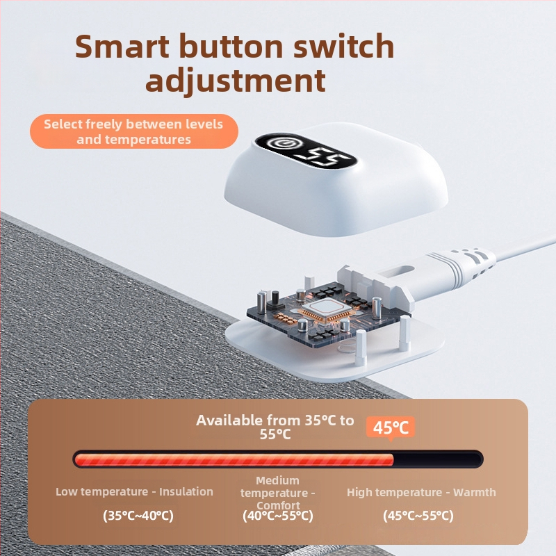 Peles apkures paliktnis, tiešs pieslēgums, 220V, 75W, PU materiāls