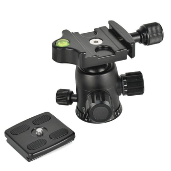 Cap balon din aliaj de aluminiu pentru trepied, panoramă 360°, înclinare 90°, greutate 400 g, montaj cu filet