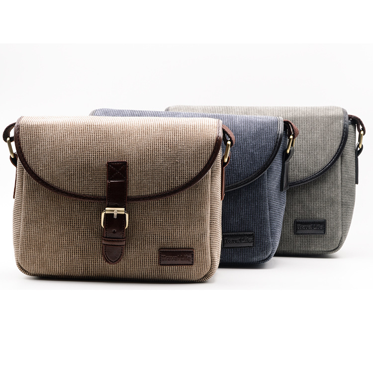 Τσάντα φωτογραφικής μηχανής SLR από καμβά – Ανθεκτική στη φθορά, με επένδυση από νάιλον, Μοντέλο M80, για ψηφιακές κάμερες