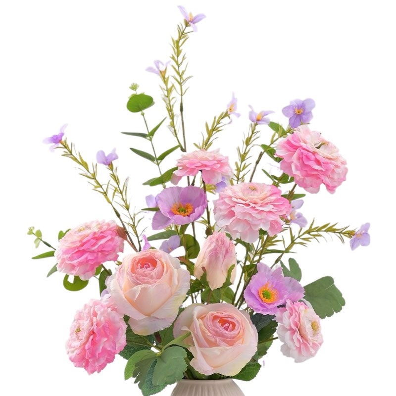 Τεχνητό μπουκέτο ροδων - με σύρμα, χειροποίητο, μεταξοτυπία και χύτευση με έγχυση, ποικιλία: τριαντάφυλλο, διακόσμηση γάμου