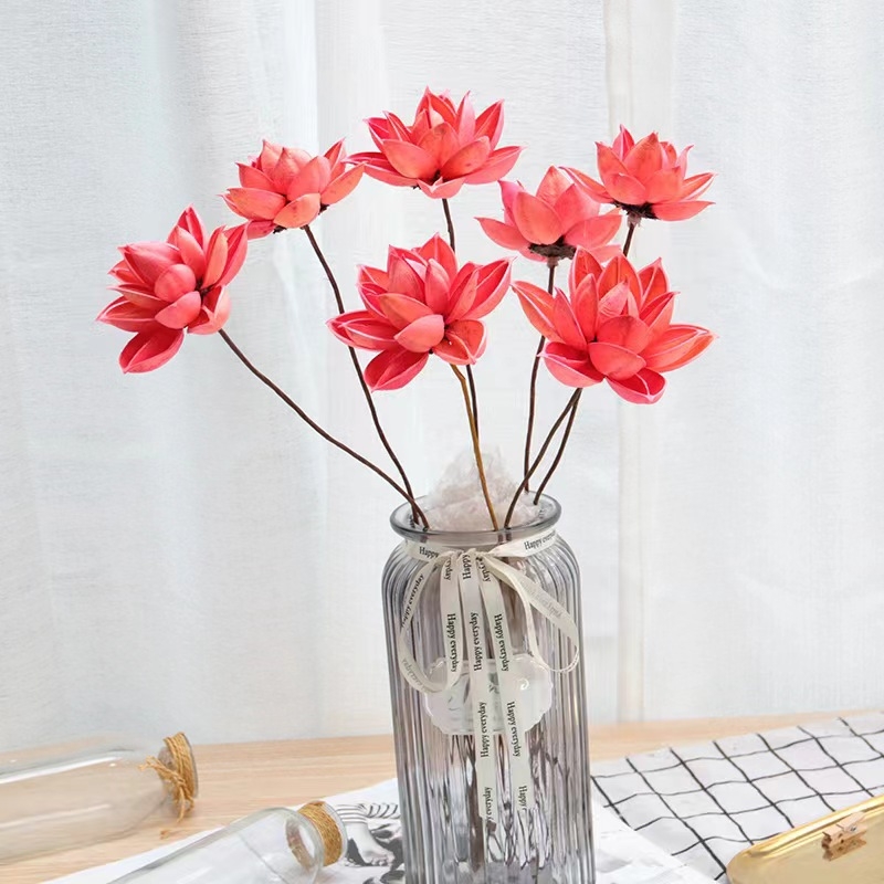 Szárított Bauhinia virág díszdarab — kínai zén stílusú vázadísz, kis csokor; Típus: Gyümölcs; Osztályozás: ragadós fű száraz virágai; Származik: Nem; Festett: Igen; Csomagolás: karton csomagolás