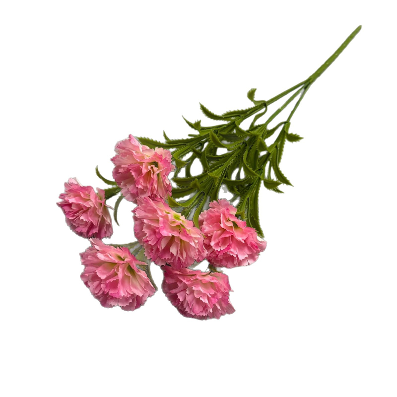 7 fejű mesterséges szegfű virág, selyem virág, domborított stílus – esküvők, szabadtéri rendezvények, fotórekvizitek és otthoni dekoráció