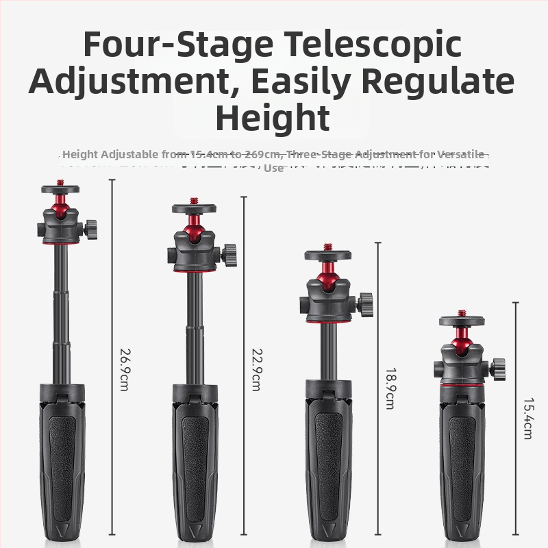 Pocket 3 Rozťahovací mini statív – 3-dielny teleskopický ručný selfie statív pre DJI Action 5 Pro/4/3, ABS+kov, guľová hlava, nosnosť 2–5 kg