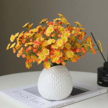 Τεχνητό μπουκέτο μεταξωτών λουλουδιών Ντάιζι - Dalyson - Υλικό: μεταξωτά λουλούδια; Ποικιλία: Daisy; Για φωτογραφικά σκηνικά και διακόσμηση του σπιτιού