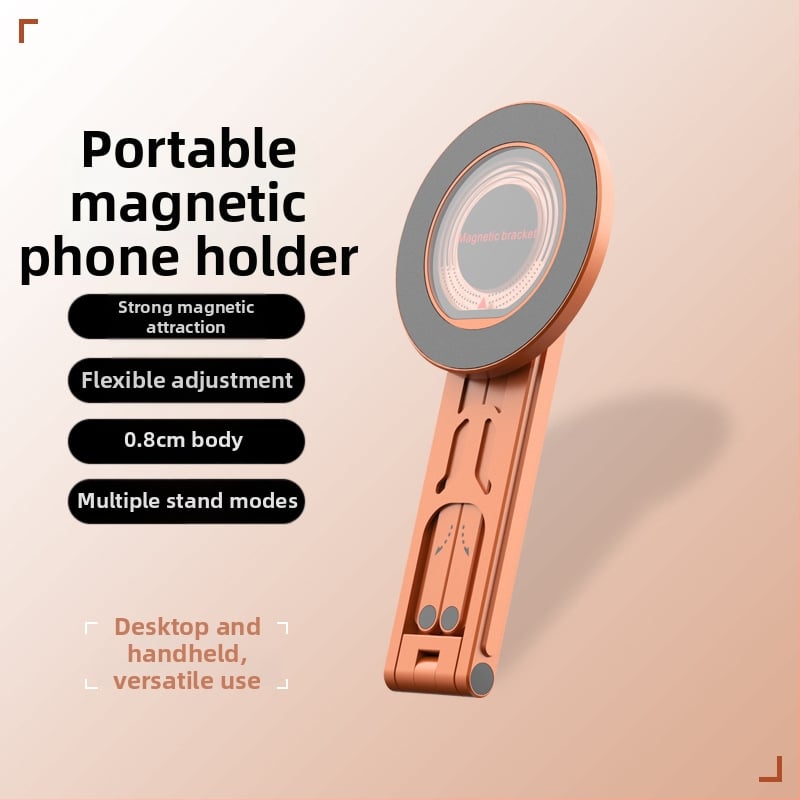 Suport magnetic pentru telefon, mini stativ din aliaj de aluminiu, tripod de birou pliabil pentru filmări, stabilizare anti-vibrație