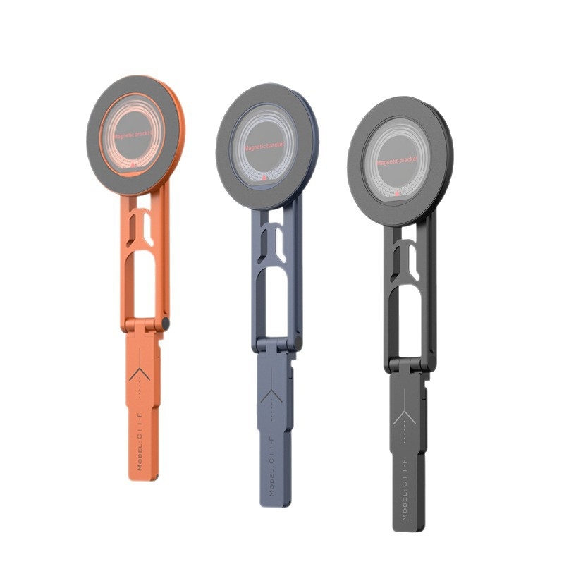 Suport magnetic pentru telefon, mini stativ din aliaj de aluminiu, tripod de birou pliabil pentru filmări, stabilizare anti-vibrație