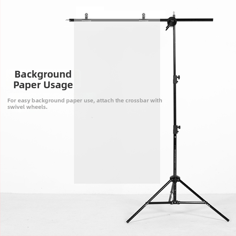 Zhijie adaptér držiaka foto lampy s univerzálnym kolieskom, nakláňacia otočná platňa a krížovým ramenom (310 g)