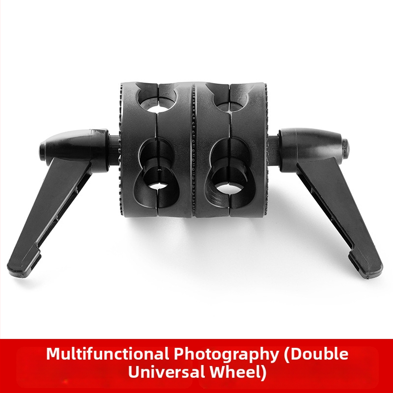 Zhijie adaptér držiaka foto lampy s univerzálnym kolieskom, nakláňacia otočná platňa a krížovým ramenom (310 g)