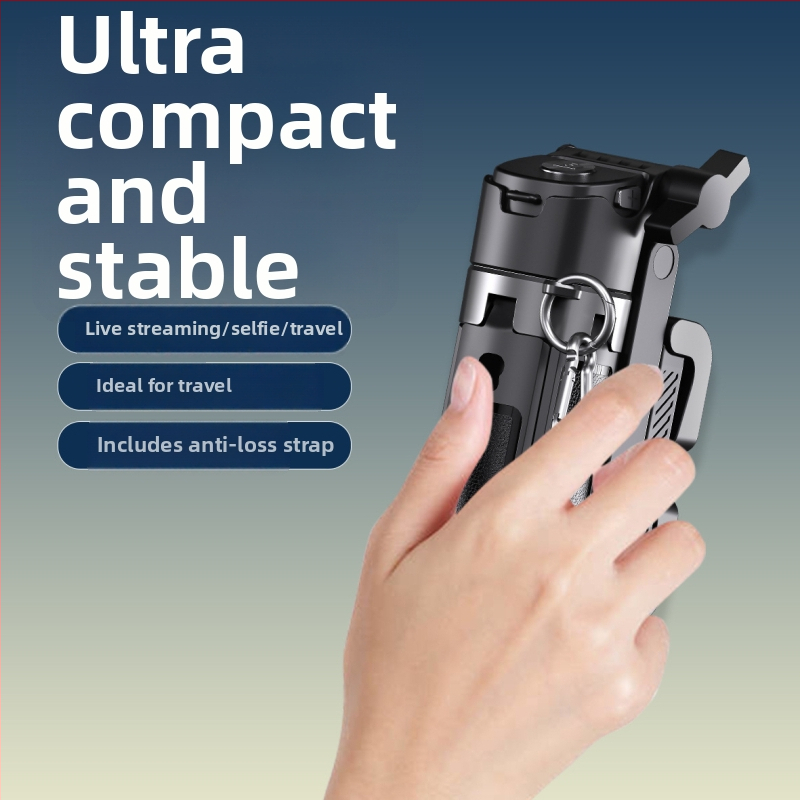 Baston selfie telescopic cu telecomandă Bluetooth, iluminare LED încorporată, compatibil IBIS, construcție din ABS + aliaj de aluminiu